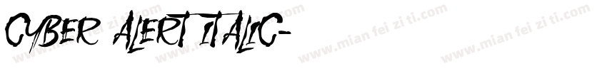 Cyber Alert Italic字体转换